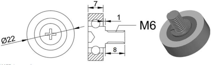 DR22 drawer roller