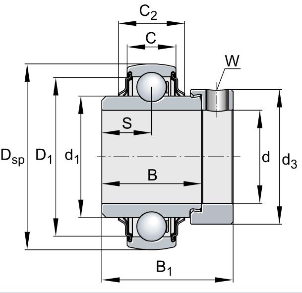 GE25-XL-KRR-B Bearing Size 