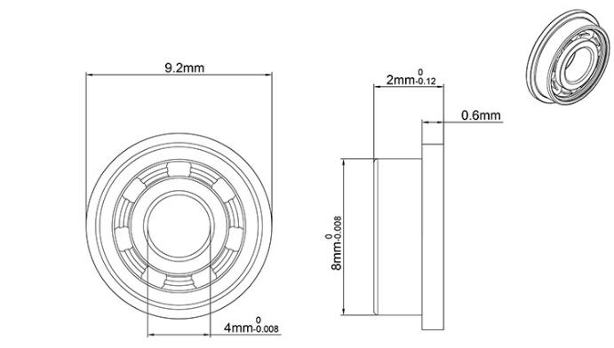 MF84 BEARING SIZE 