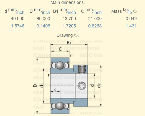 RAE40NPP BEARING 